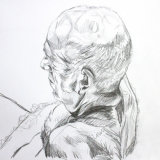 Life Drawing of man's head by Alexandra Gould
