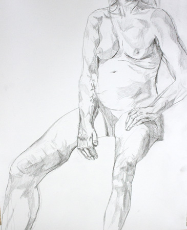 Nude seated by Alexandra Gould