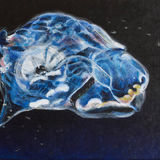 Ursa Deep, 2019 Painting of a Stalked Ascidean (Sea Squirt) of the Five Deeps