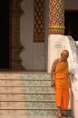 Monk leaving temple Chiang Mai