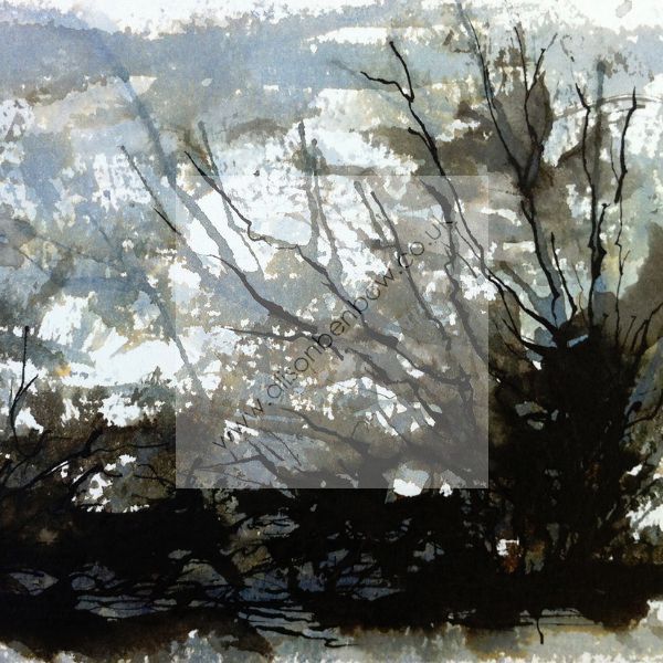 wintry hedgerow