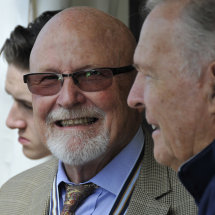 Brilliant driver Allen Grant with Brilliant automotive designer Peter Brock