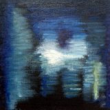 Nocturne: Drama (cobalt), 2014, oil stick and acrylic on canvas board, 20cm x 20cm