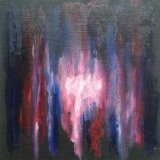 Nocturne: Drama (rose), 2014, oil stick and acrylic on canvas board, 20cm x 20cm