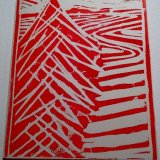 Christmas Tree on the Beach (Red), cream card 240 gsm