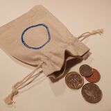 Circles (cerulean) pouch