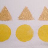 Circles Triangles (gold), available in tea towels and bags