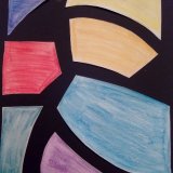 Collage abstract multicoloured