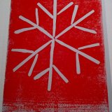 Snowflake (red), white card 240 gsm
