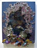 PORTAL SERIES #02 ‘UTOPIA THROUGH THE LOOKING GLASS’ Mixed Media on canvas on panel - Panel 20x16x1.5 inches