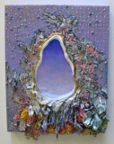PORTAL SERIES #04 ‘ABOVE THE CLOUDS NOW’T BUT CLEAR SKIES' Mixed Media on panel - Panel 20x16x1.5 inches