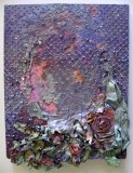 PORTAL SERIES #03 ‘A DELICATE BORDER’ Mixed Media on canvas on panel - Panel 20x16x1.5 inches