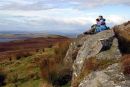 Two walkers stop to take in the views over Ayrshire