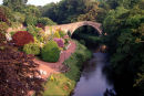 The Brig o Doon at Alloway. The bridge was immortallised in Robert Burns poem Tam o Shanter
