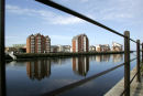 View across River Ayr to new flats