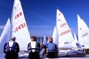 Three sailing dingies at Largs