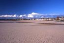 The beach ar Saltcoats towards Ardrossan