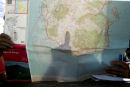 A walker plans his route on Arran