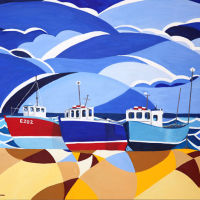 'Fishing Boats at Beer' SOLD