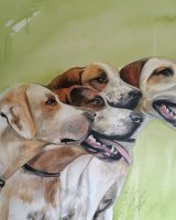 Hounds on green SOLD