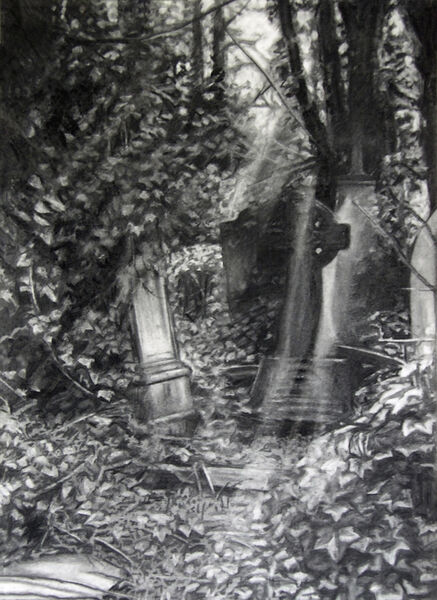 'Sunlight Through Headstones'