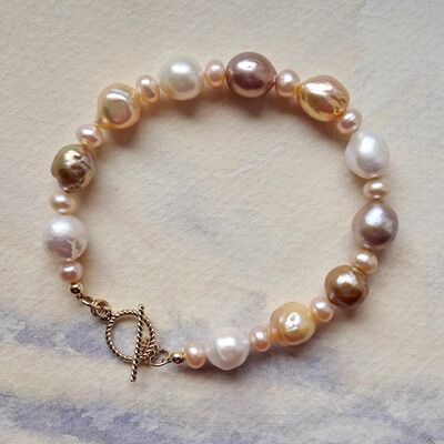 Baroque Pearls with 14k Gold Filled Toggle £42
