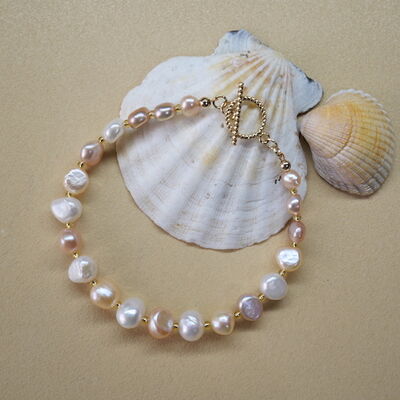 Pearl Nuggets with 14k Gold Filled Toggle £35