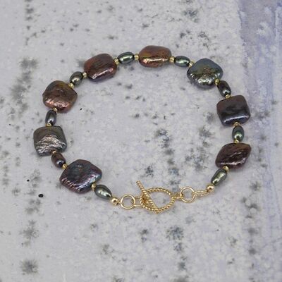 Square Pearls with Gold Filled Toggle £38