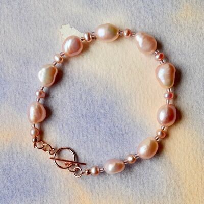 Large Pearls with Rose Gold Filled Toggle £42