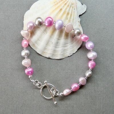 Pearl Nuggets with Sterling Silver Toggle £32