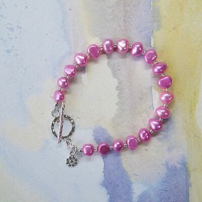 Pearl Nuggets with Sterling Silver Toggle & Charm £32