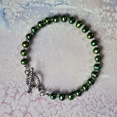 Round Pearls with Sterling Silver Toggle £35