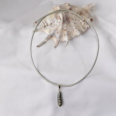 Leather Choker with Pearl Shape Gold Filled Clasp £29