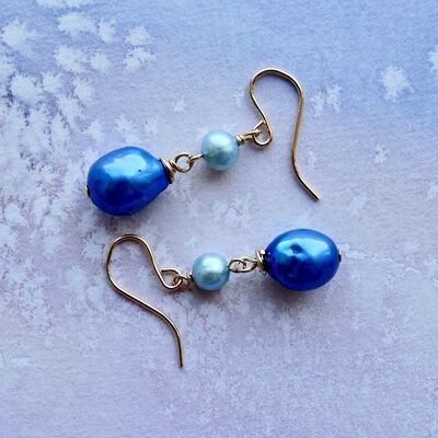 Baroque Pearls on Gold Filled Hooks