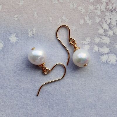 Baroque Pearls on Gold Filled Hooks