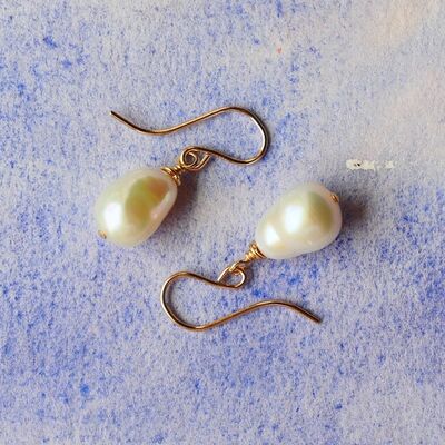 Baroque Pearls on 14k Gold Filled Hooks £16