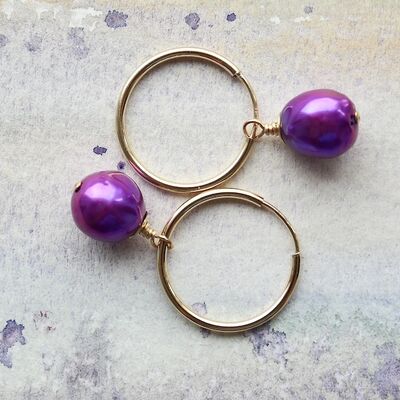 Baroque Pearls on 14k Gold Filled Hoops £20