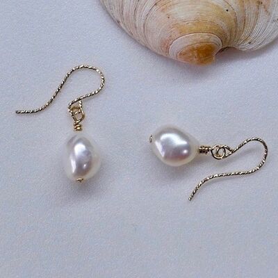 Pearl Nuggets on Gold Filled Hooks £14
