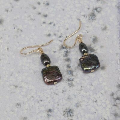 Square Pearls on Gold Filled Hooks £15
