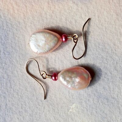 Pearl Teardrops on 14k Gold Filled Hooks £16