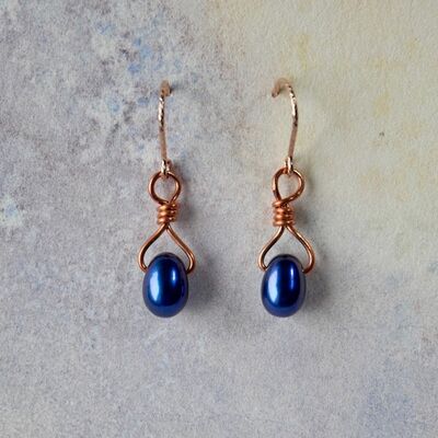 Pearl Ovals on Rose Gold Filled Hooks £15