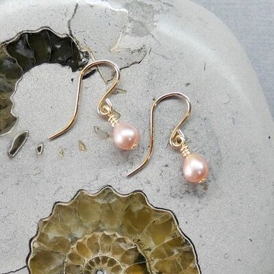Pearl Teardrops on Gold Filled Hooks £14