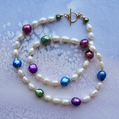Baroque & Rice Pearls with 14k Gold Filled Clasp £49
