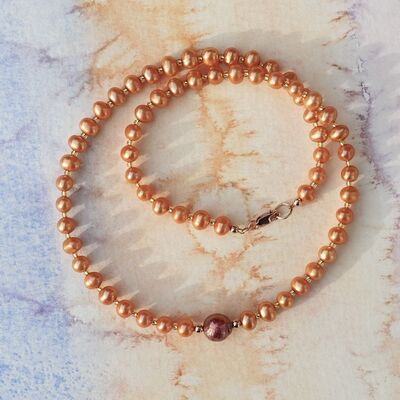 Round Pearls with Gold Filled Clasp