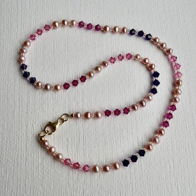 Pearls & Swarovski Beads with 14k Gold Filled Clasp £42