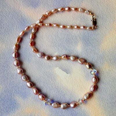 Baroque Pearls with Swarovski & 14k Gold Filled Clasp £49
