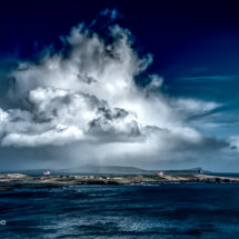 Dramatic sky over Bressay