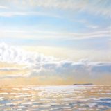 Approaching Eigg, 100x100cm, oil on canvas, £1750