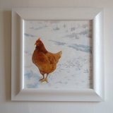 Large 'Reverse Curve' frame, antique white