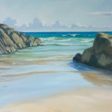 Rocky Cove, Balepuil, 50x50cm, oil on canvas, £650